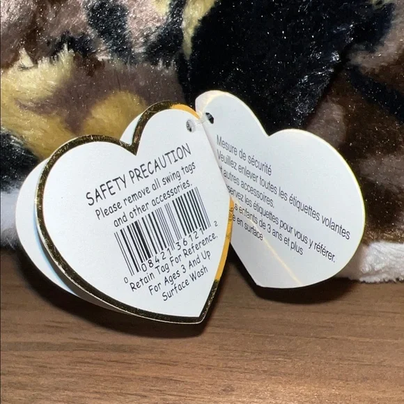 Ty Bennie Boos Plush Owl Toy - Owliver the Owl - White, Black, and Gold - Picture 6 of 9